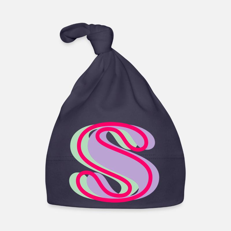 Multicolored letter s Organic Baby Cap
