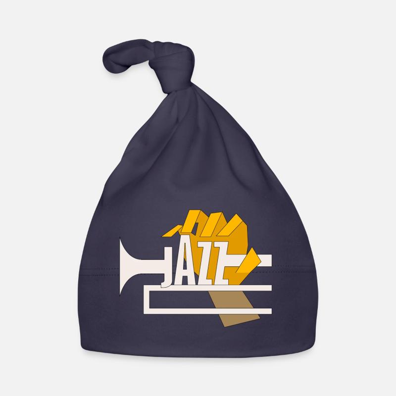Tshirt Trompette Jazz - Bonnet bio Bébé - marine