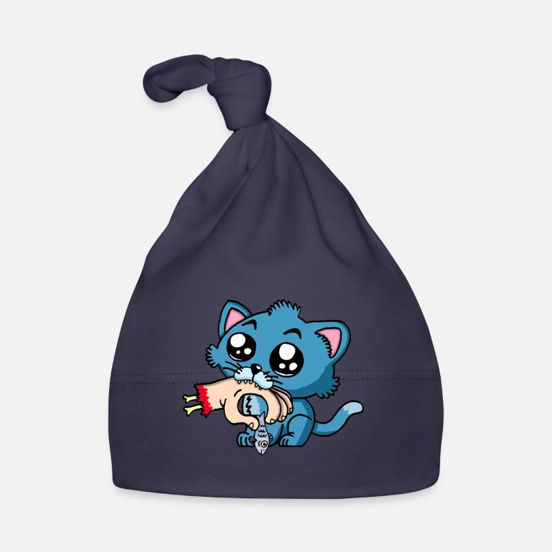 Le chaton a faim ! Bonnet bio Bébé