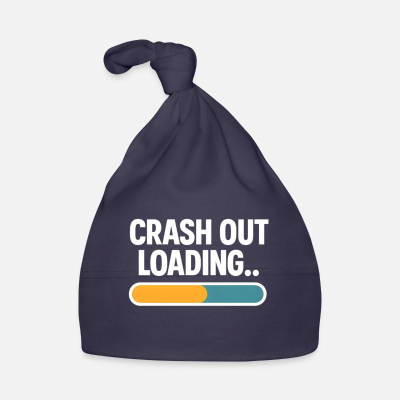Crash Out Loading Progress Bar Funny Saying Organic Baby Cap