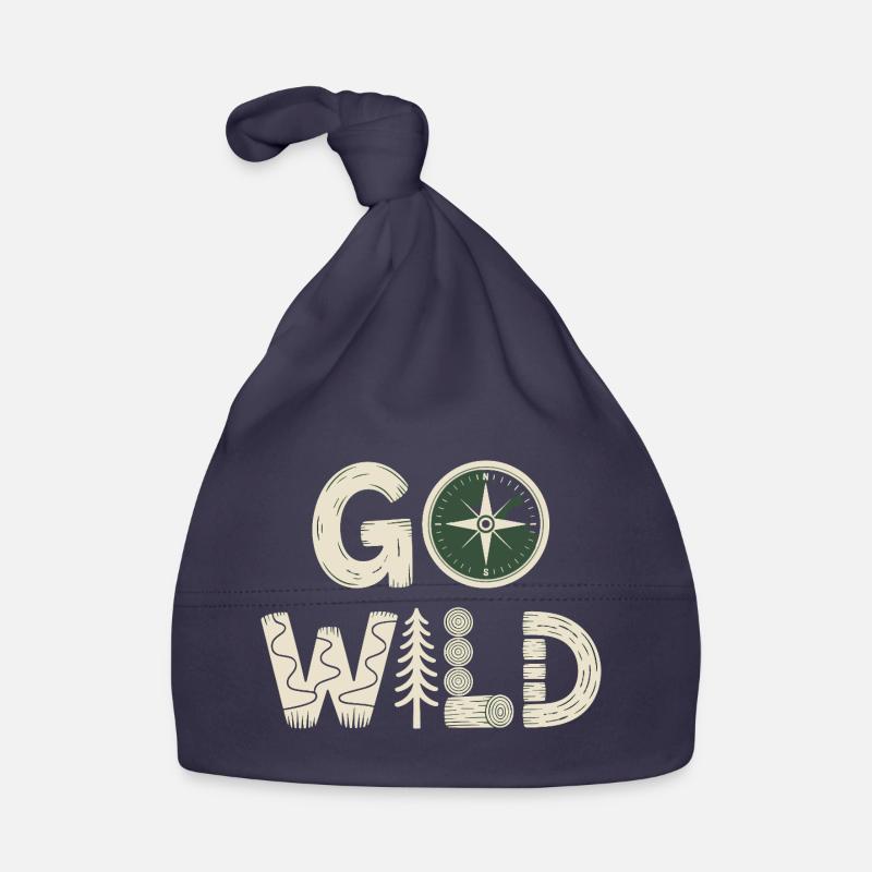 Go Wild Compass Forest Nature Camping Hiking Organic Baby Cap