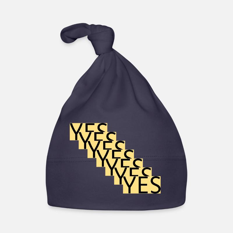 YES – Step statement in gold Organic Baby Cap