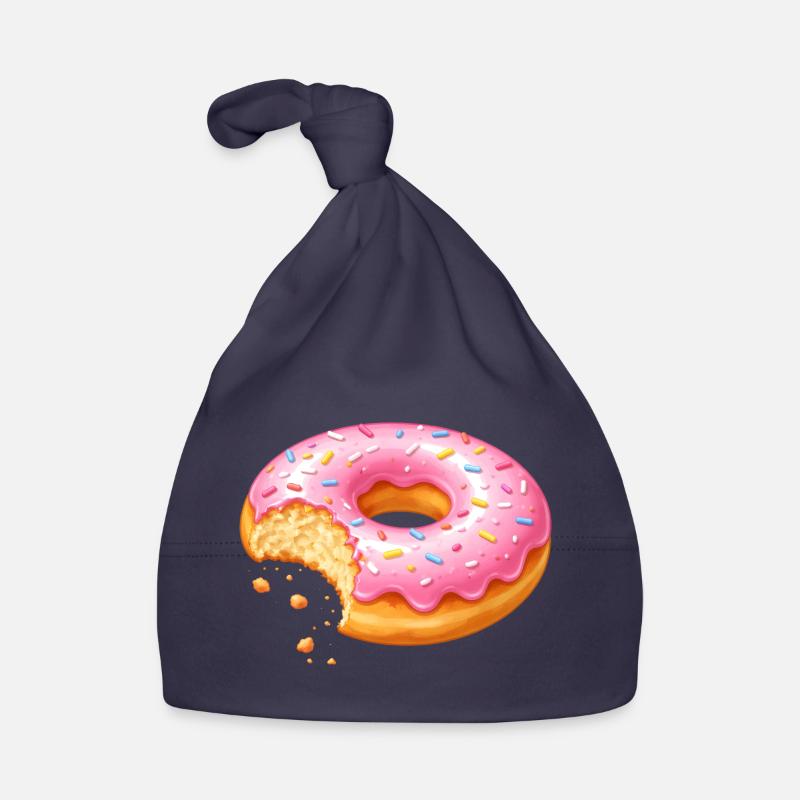 Donut with Bite – Sweet Dessert Design Organic Baby Cap