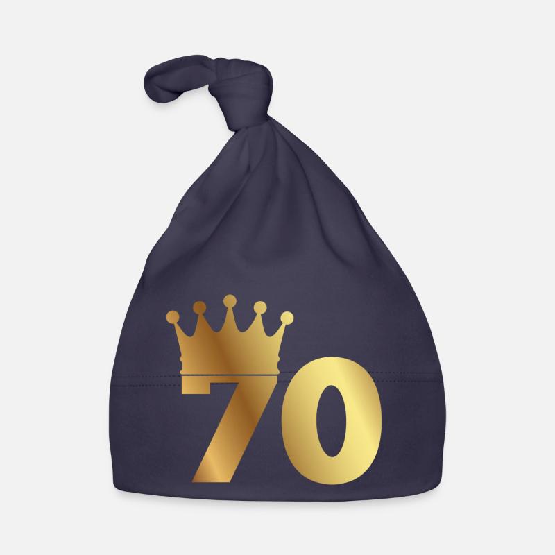 70. Geburtstag: 70 mit Krone Baby Bio-Mütze