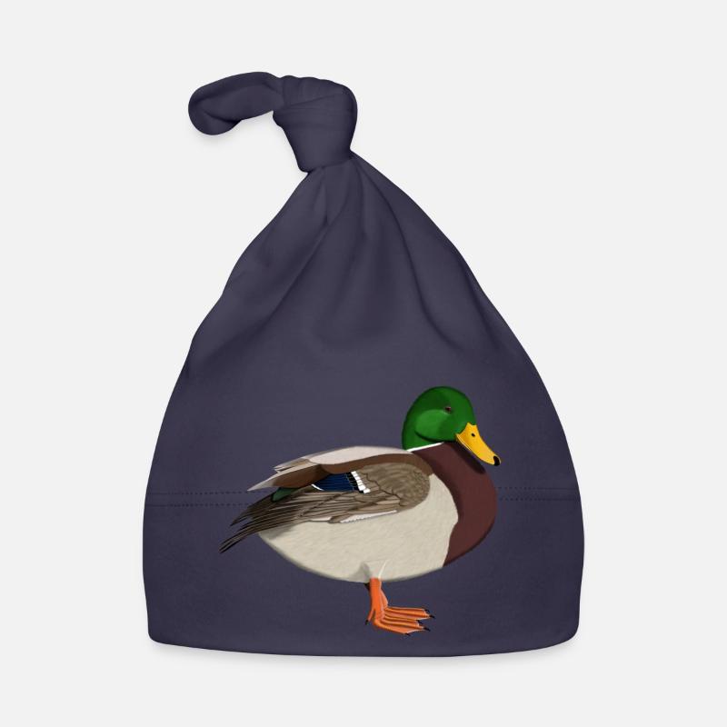 Mallard Duck Bird Bird Lover Birdwatcher Organic Baby Cap