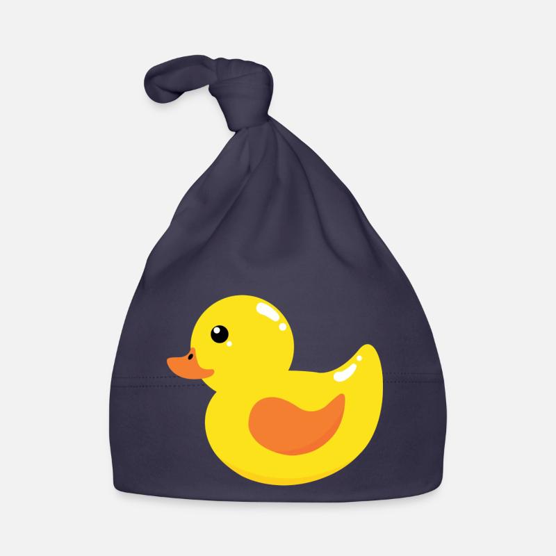 Canard jaune couinant Bonnet bio Bébé