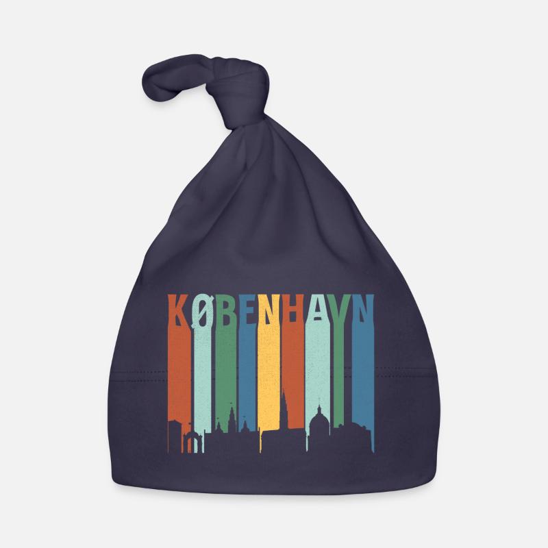 København Neon Skyline Pattern Bonnet bio Bébé