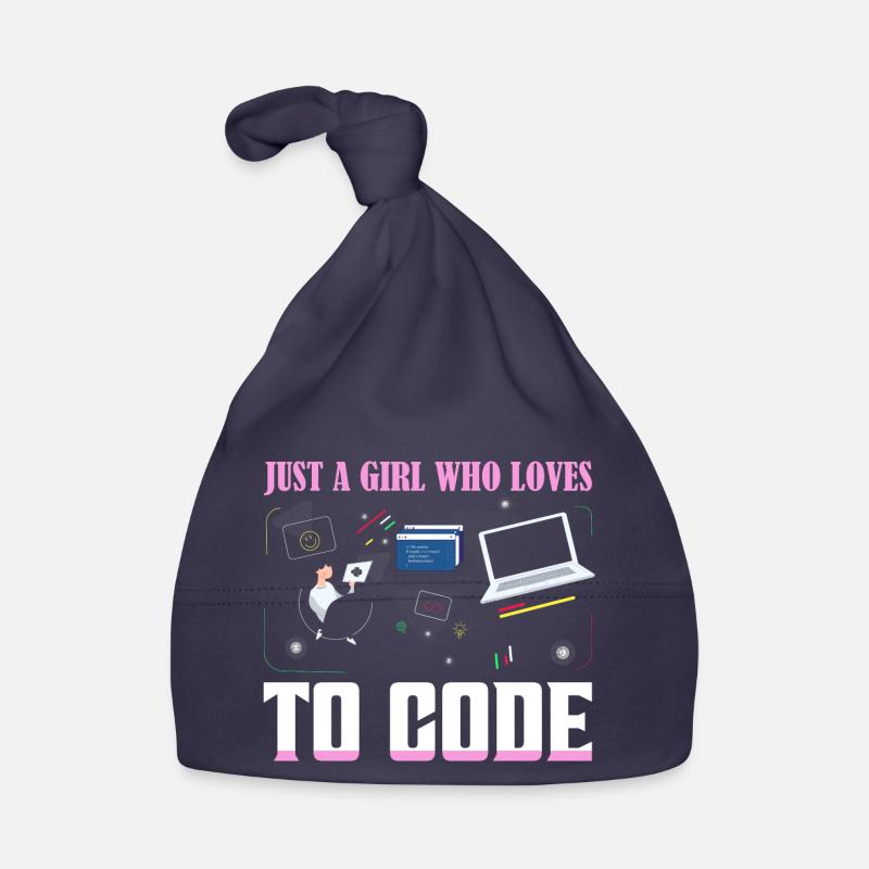 Juste une fille qui aime coder un logiciel de codage Bonnet bio Bébé