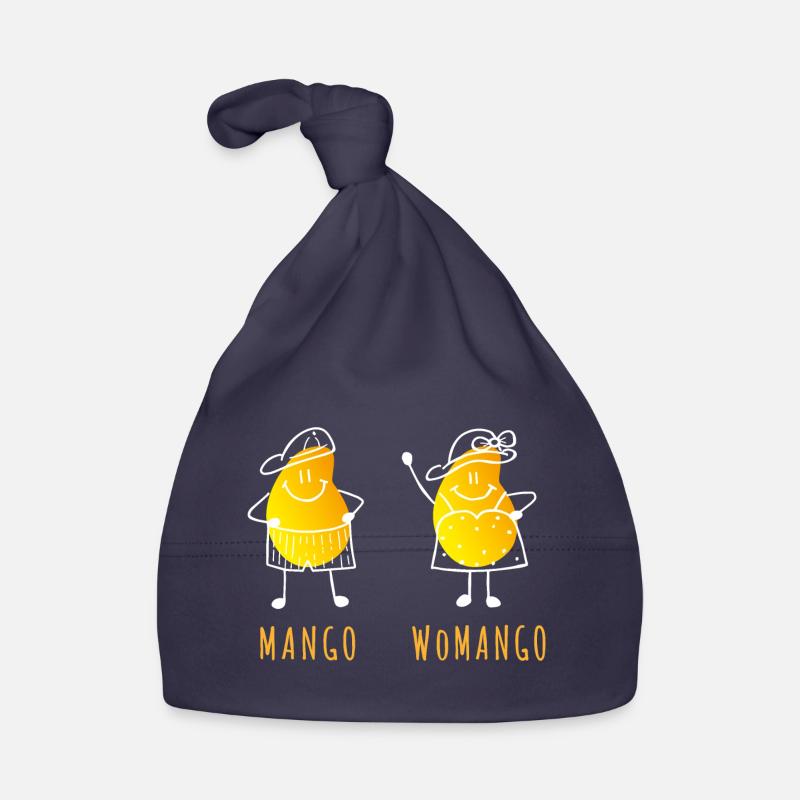 Mangue - Womango - Jeu de mots, Jeux de mots - Bonnet bio Bébé - marine