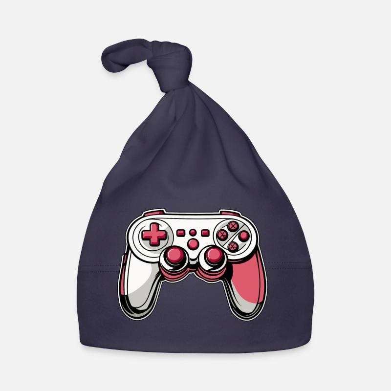 Controller Pink Red Illustration Organic Baby Cap
