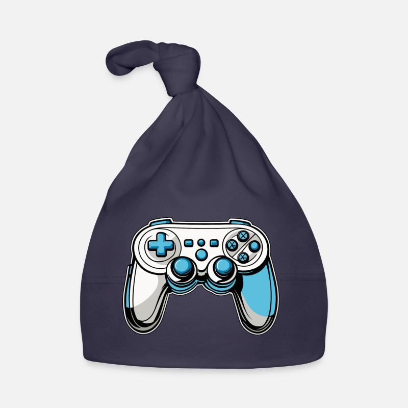 Controller Blau Illustration Baby Bio-Mütze