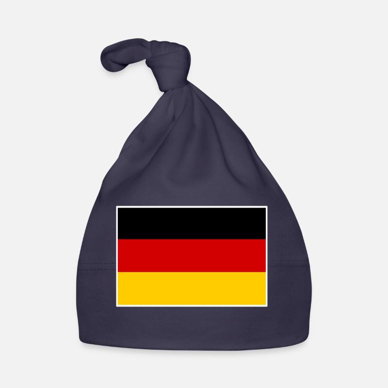 Drapeau de l’Allemagne - Bonnet bio Bébé - marine