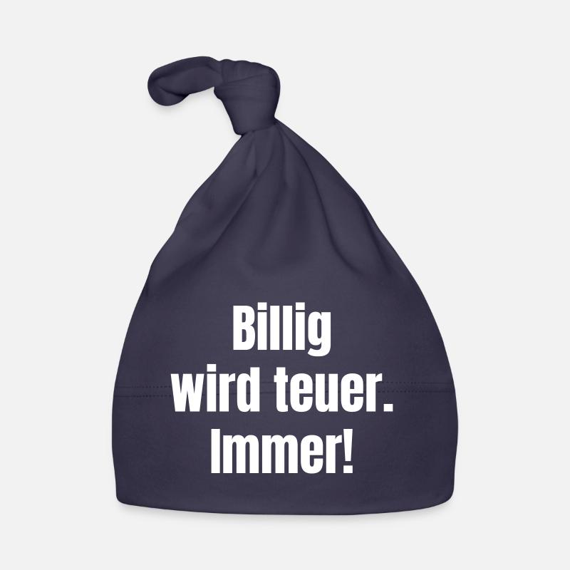 Billig wird teuer – Kontrast-Statement Baby Bio-Mütze
