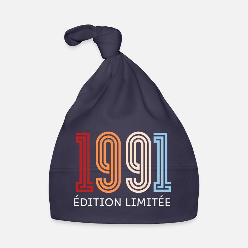 1991 édition limitée vintage - Bonnet bio Bébé - marine