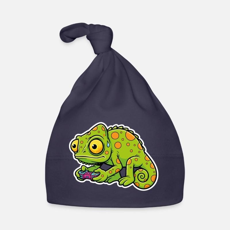 Chameleon Gamer Controller Videospiel-Maskottchen Baby Bio-Mütze