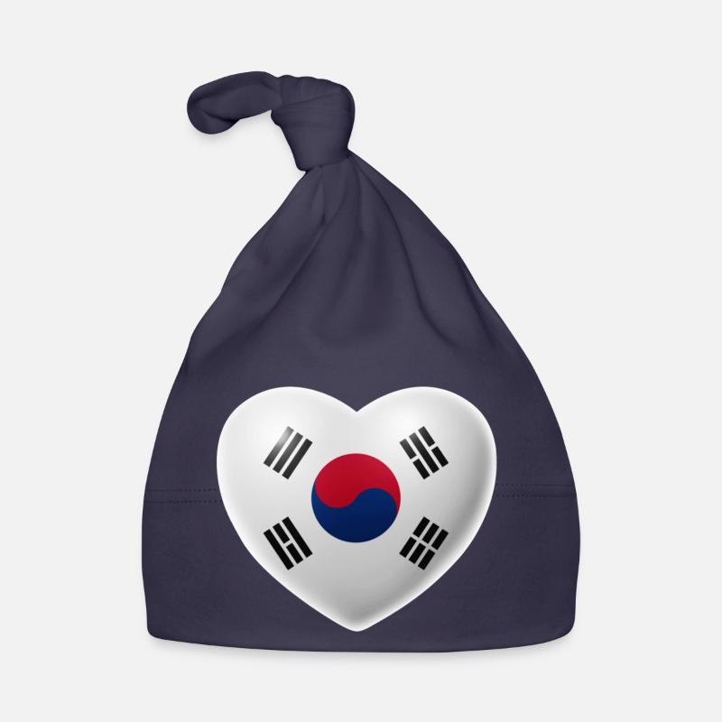 Herz (Südkorea / Daehan Minguk) Baby Bio-Mütze