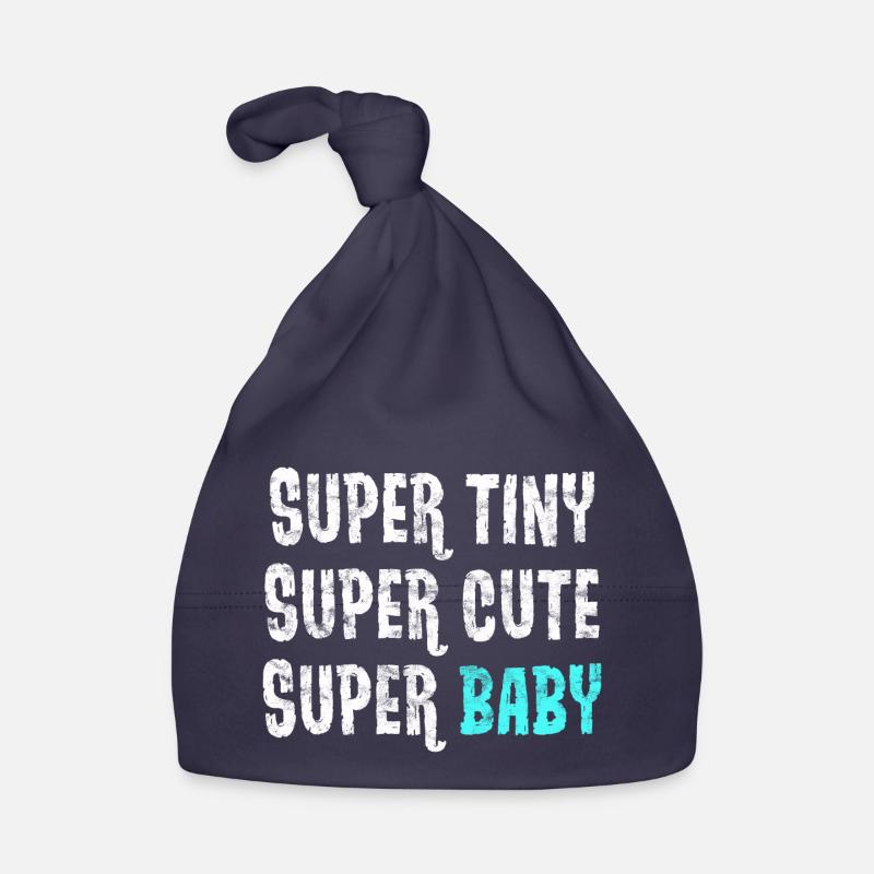 Super petit - super mignon - super bébé - bleu - Bonnet bio Bébé - marine