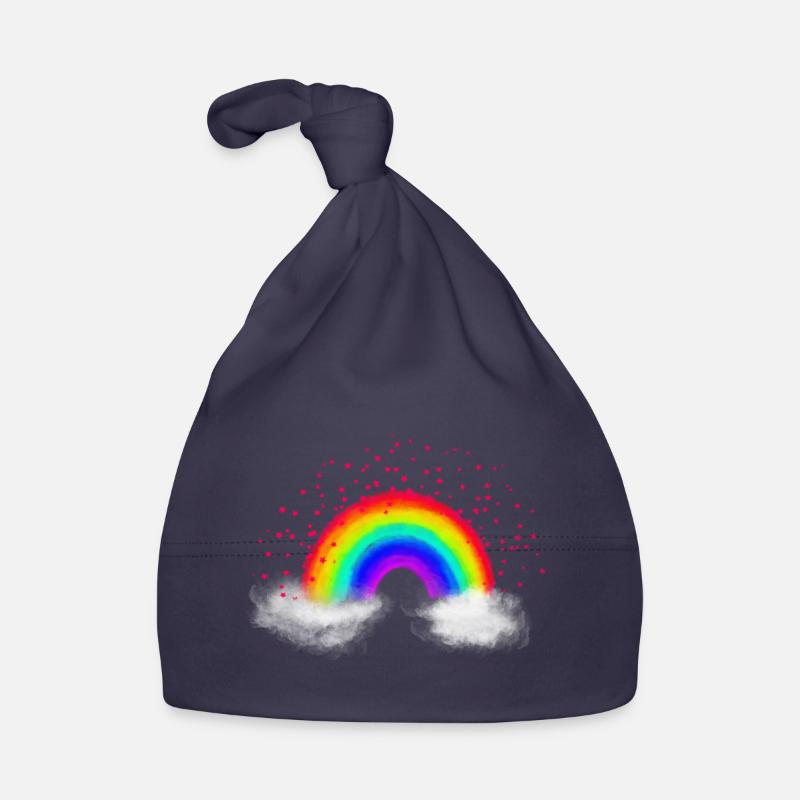 Rainbow clouds Organic Baby Cap