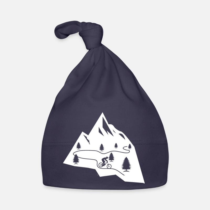 Mountainbiker Cycling Downhill Organic Baby Cap