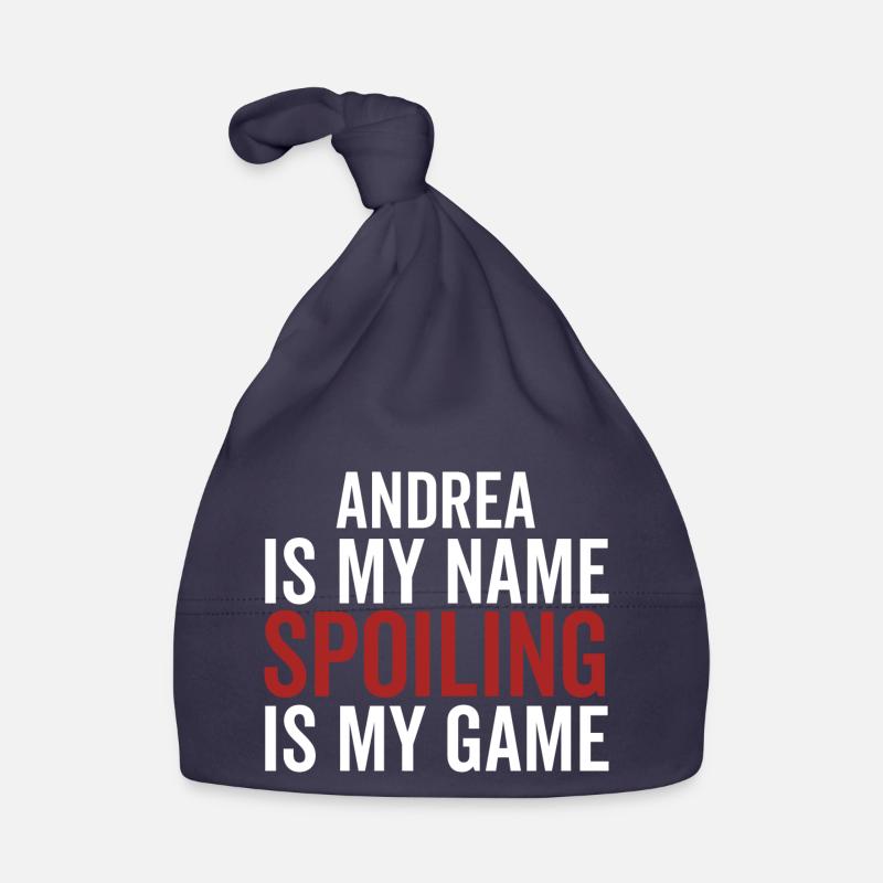 Andrea est mon nom Spoiling est mon jeu Bonnet bio Bébé