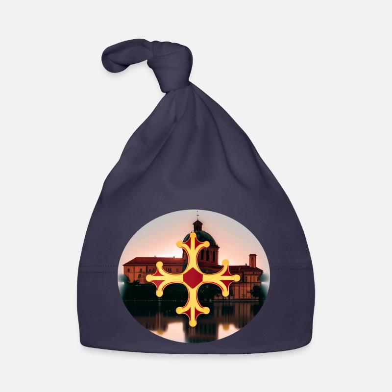 ovale tlse - Bonnet bio Bébé - marine