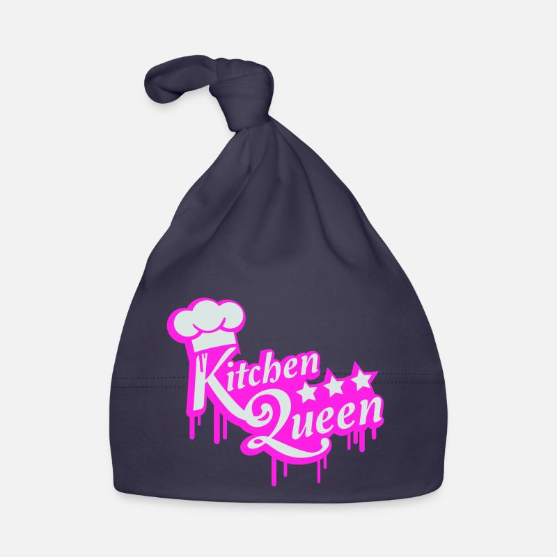 Kitchen Queen Logo Lettering Kitchen Queen Woman Organic Baby Cap