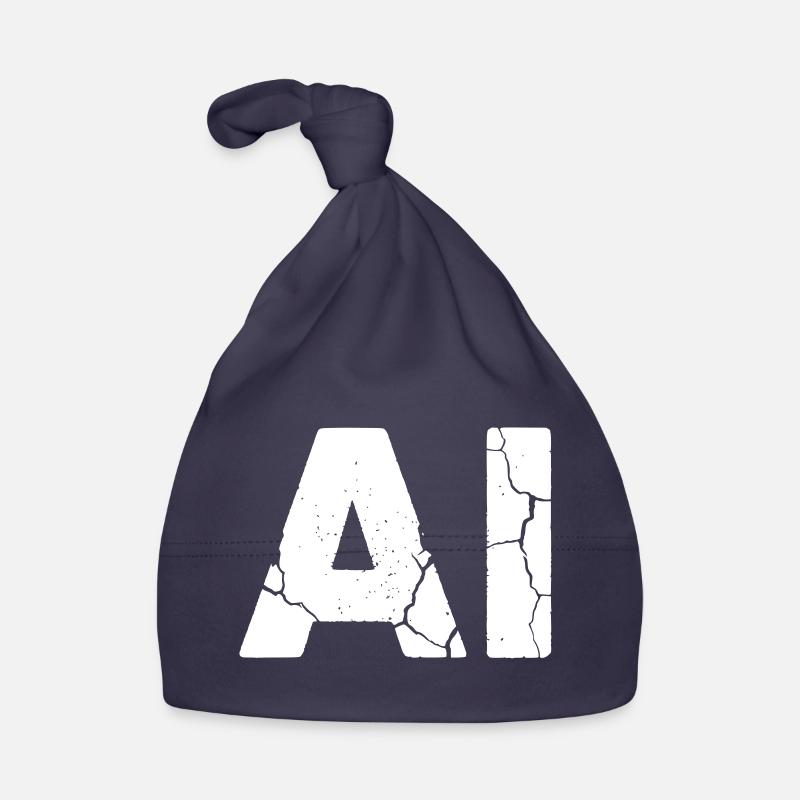 AI Artificial Intelligence Text Grunge Vektor Baby Bio-Mütze