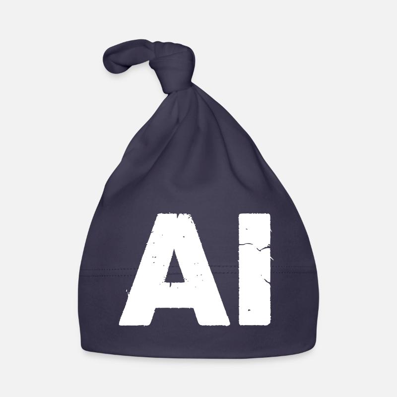 AI Artificial Intelligence Text Grunge Vektor Baby Bio-Mütze