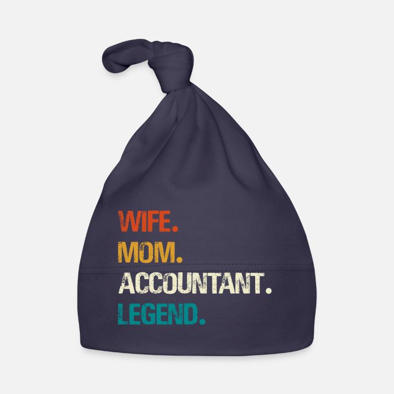 Épouse Mère Comptable Légende Bonnet bio Bébé