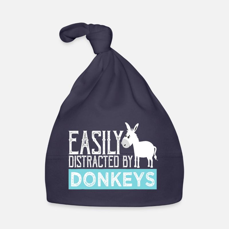 Easily Distracted by Donkeys Organic Baby Cap