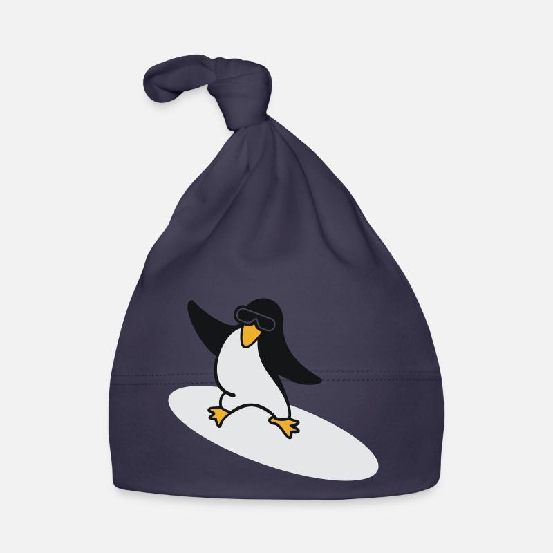 Surfer Pinguin / penguin (3c) Baby Bio-Mütze