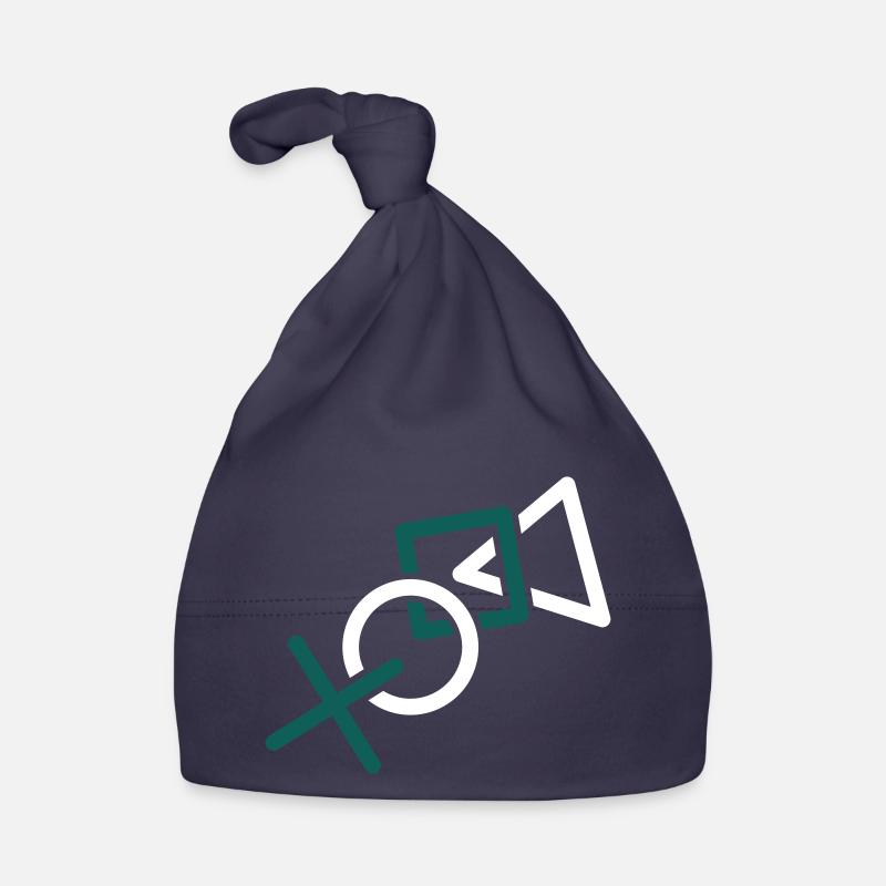 controller silhouette cool X square triangle symbols g Organic Baby Cap