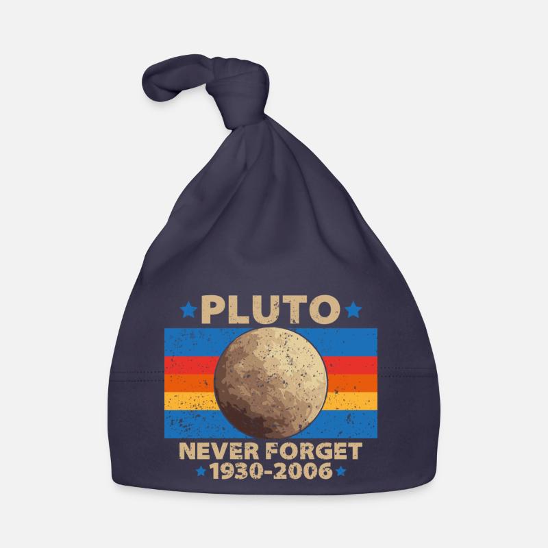 Pluto never forget Geschenk Retro Vintage Old Baby Bio-Mütze