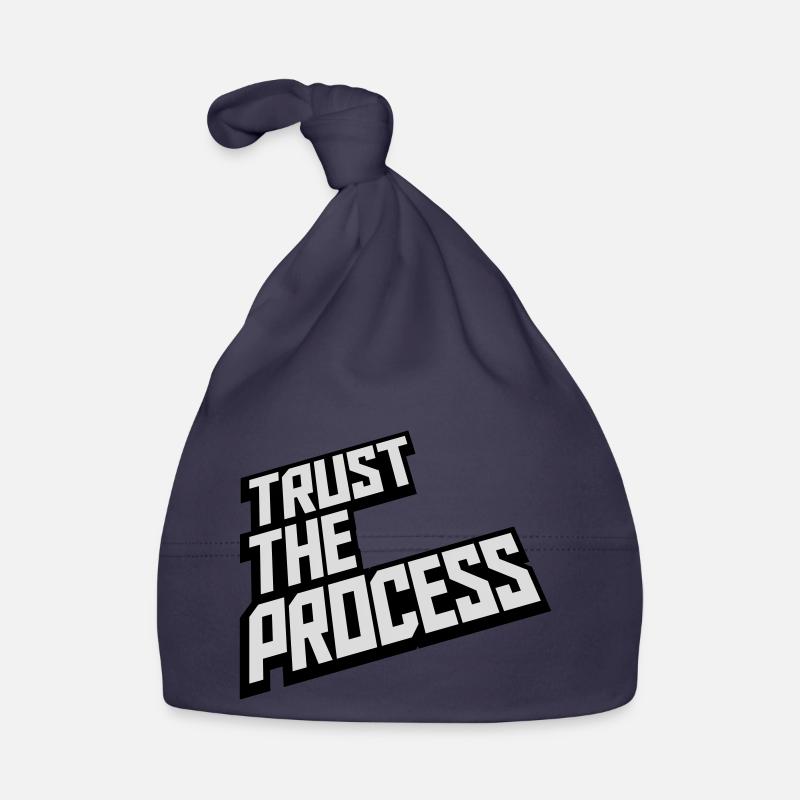 trust the process Zitat Baby Bio-Mütze