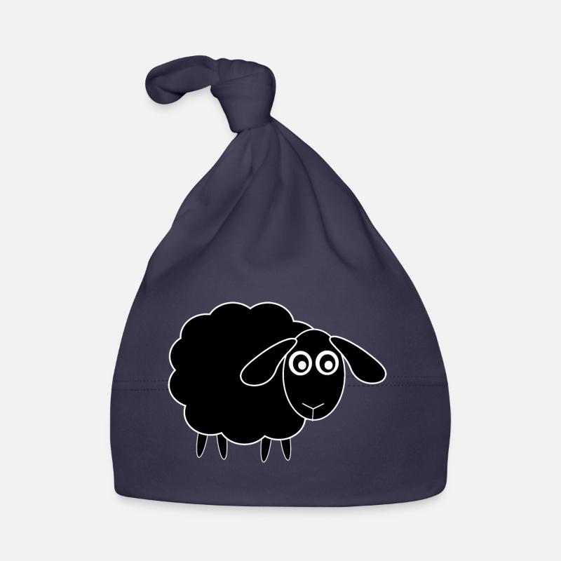 schwarzes Schaf Schäfchen Baby Bio-Mütze