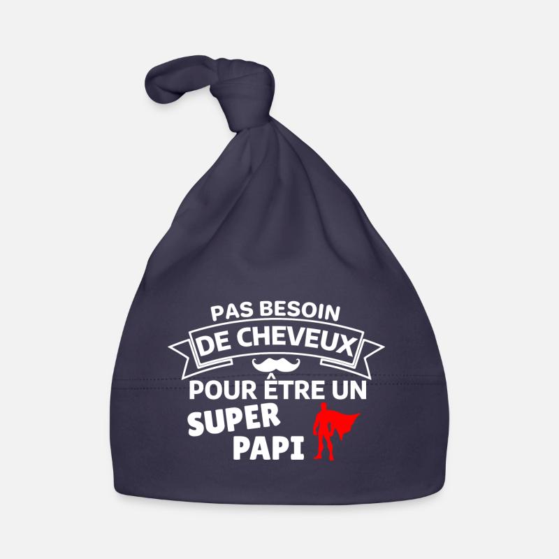 Humour capillaire super héros paternité Bonnet bio Bébé