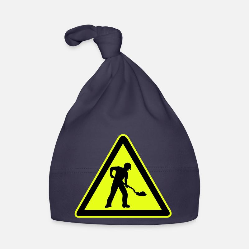Road construction sign construction site 1 Organic Baby Cap