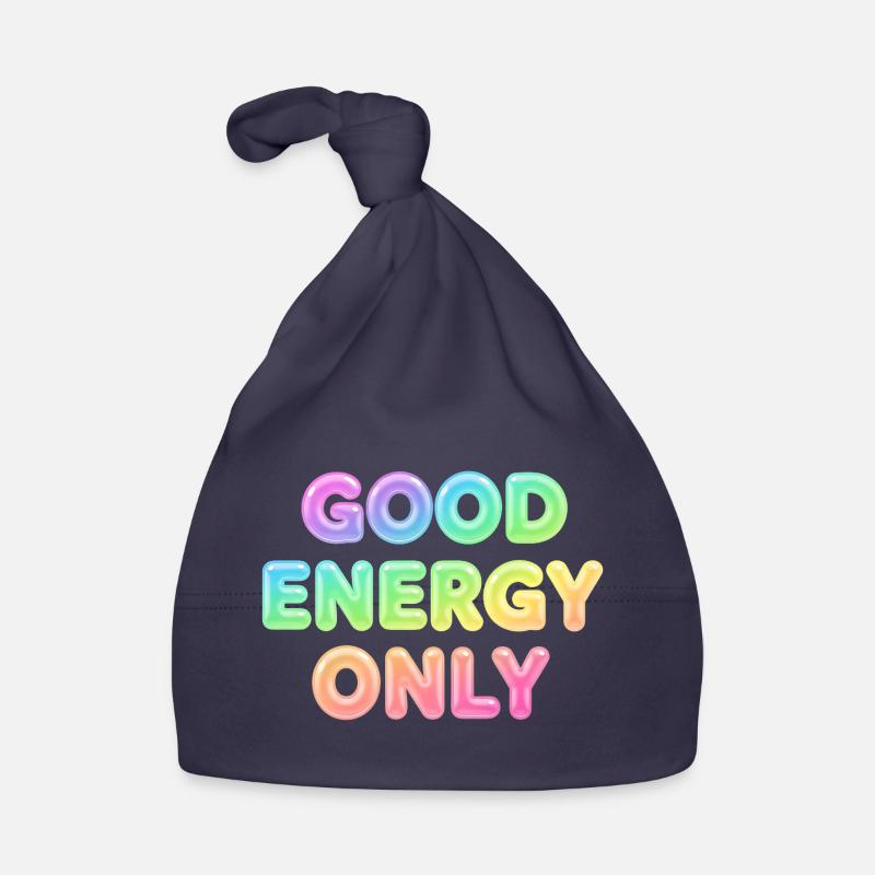 Énergie Positive Only – Typographie à Déclaration Positive Bonnet bio Bébé