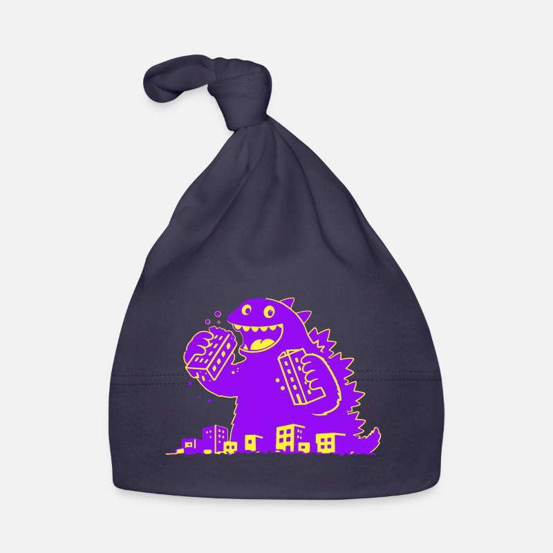 Monster eats city Organic Baby Cap