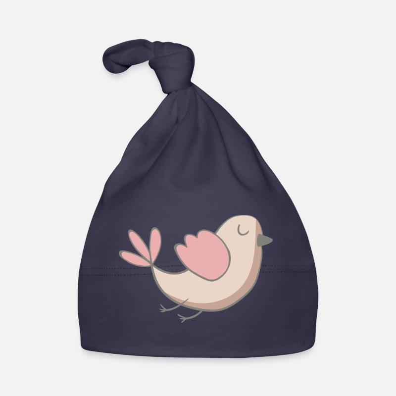 Oiseau - Bonnet bio Bébé - marine