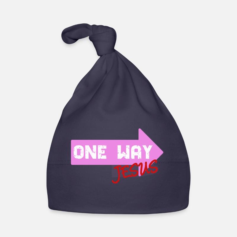 One Way Jesus lettrage comme une idée de cadeau cool Bonnet bio Bébé