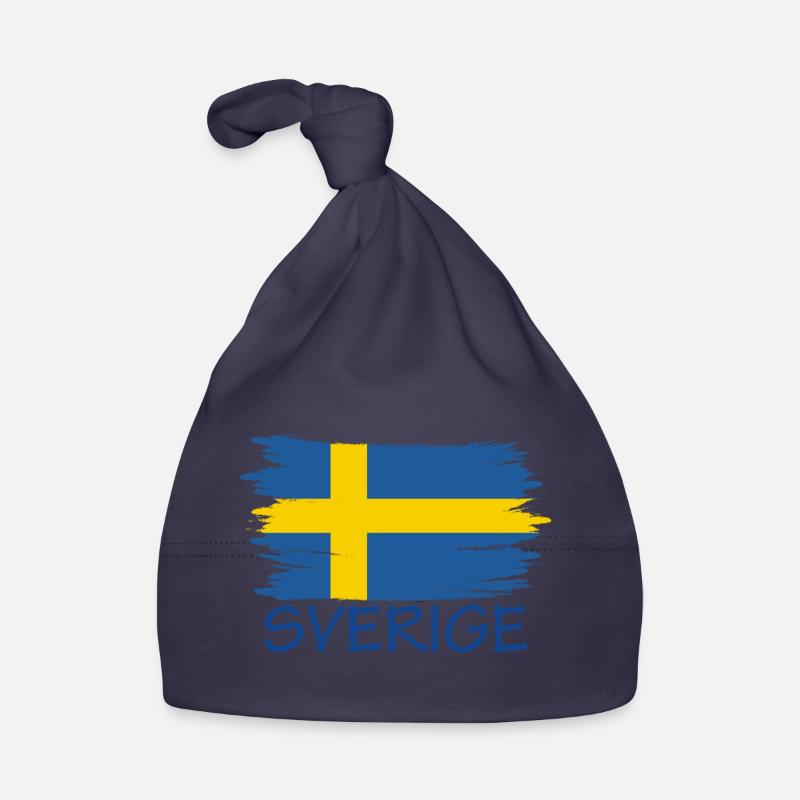 Sverige Suède Suède Conception du drapeau de la Suède Bonnet bio Bébé