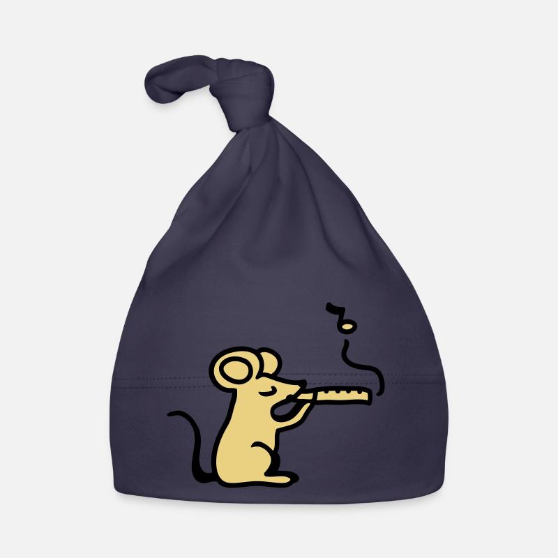 Sweet Mouse with Flute Organic Baby Cap