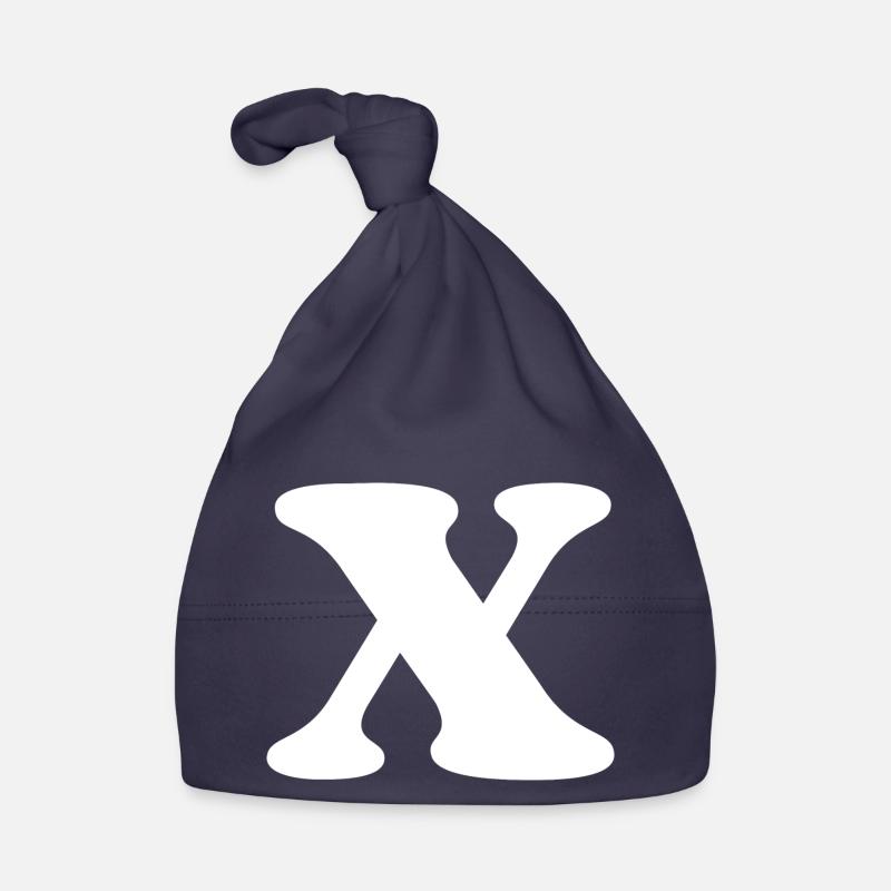 Buchstabe x Baby Bio-Mütze