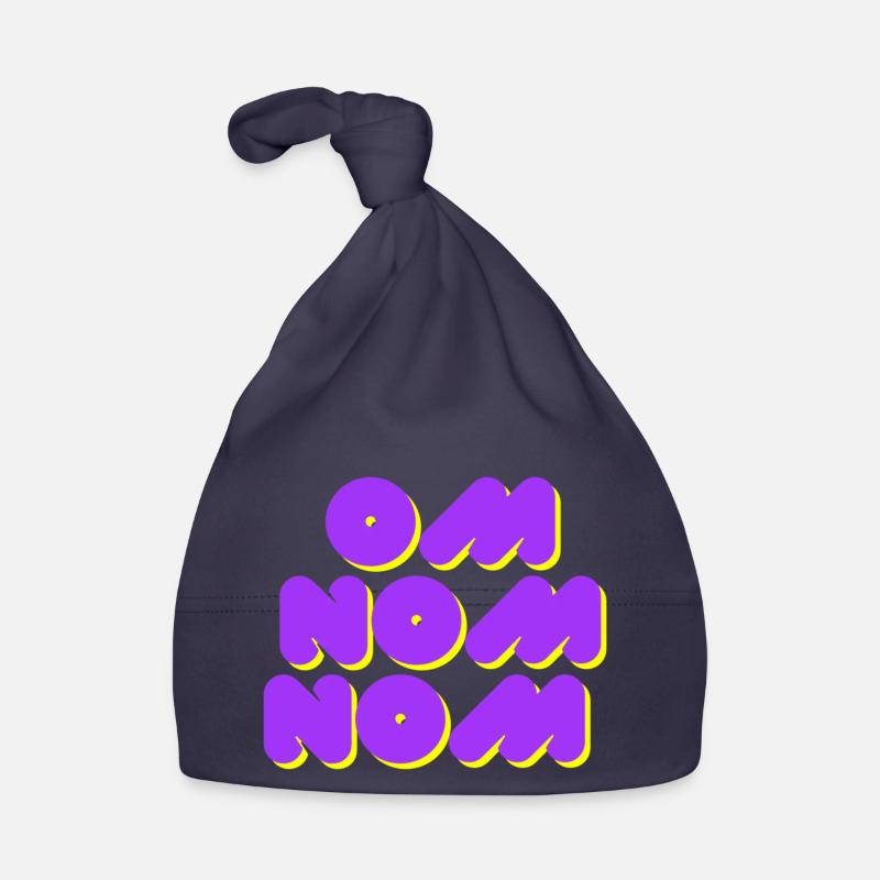 Om Nom Nom - Bonnet bio Bébé - marine