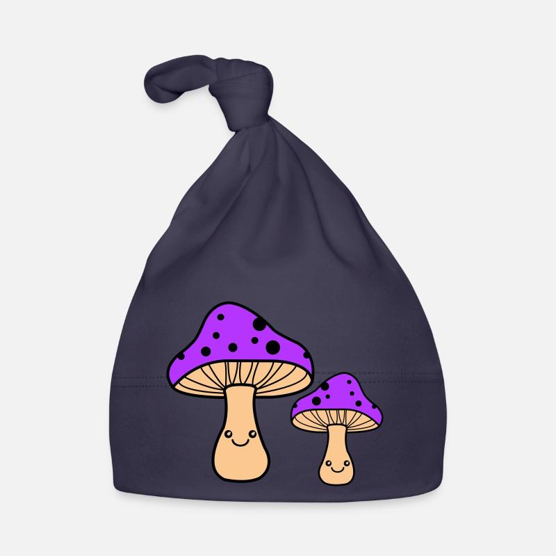 Mushrooms Comic Organic Baby Cap