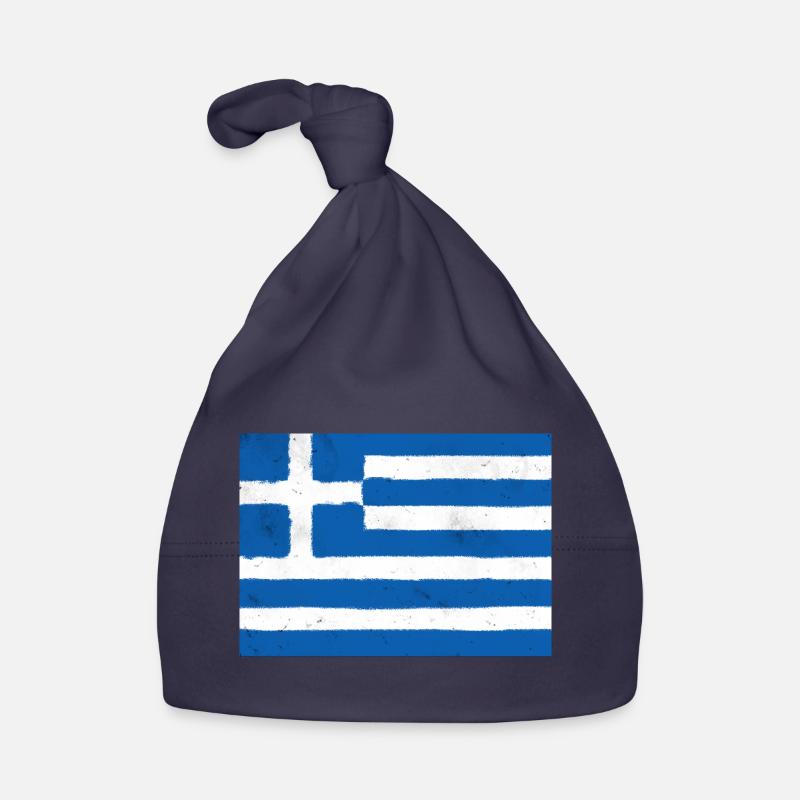Drapeau de la Grèce – Identité bleue Bonnet bio Bébé