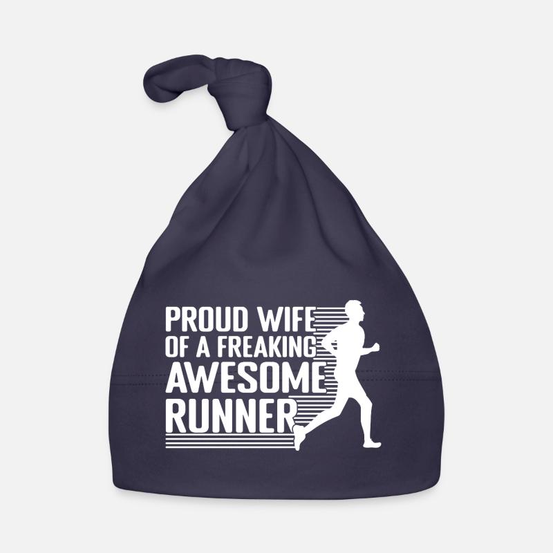 Marathon Runner Freaking Awesome Running Gift Baby Bio-Mütze