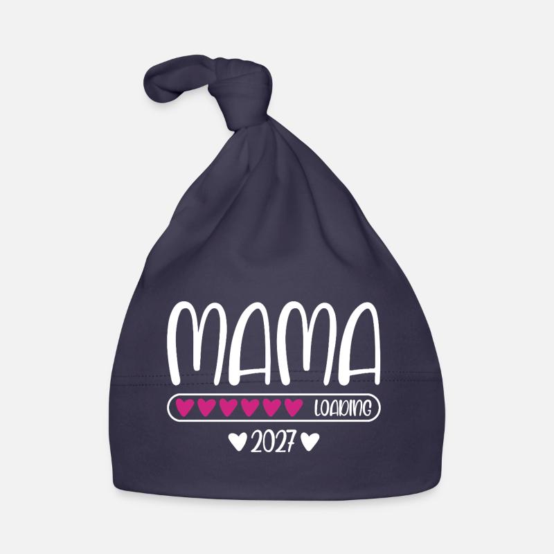 Mama 2027 loading heart loading bar Organic Baby Cap