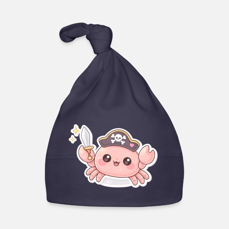 Crabe pirate avec épée Bonnet bio Bébé